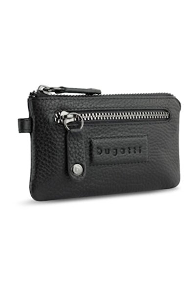 BUGATTI women's key pouch, genuine leather, 49462 Elsa, black