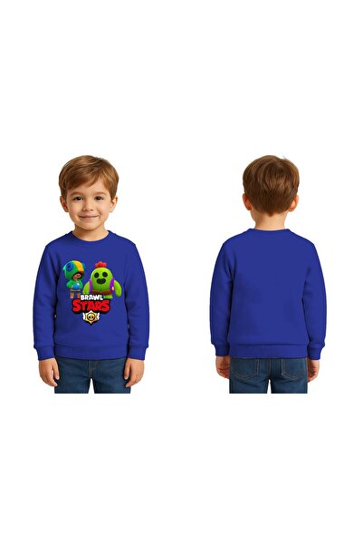 SEDİRLİ Унисекс детска блуза с принт Brawl Stars и подплата от 3-нишка шерпа