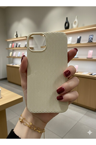 OVADA iPhone 11 Uyumlu Kamera Koruma Çıkıntılı 3D Örgü Motifli Yumuşak Siliko...