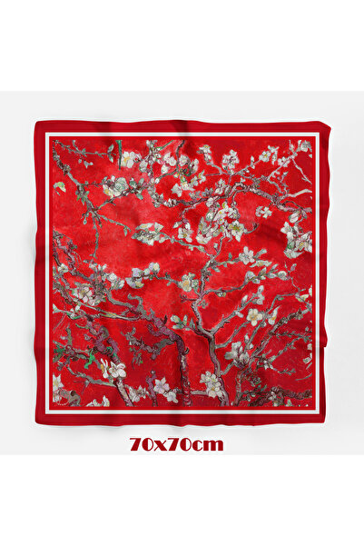 tuaipek RED BLOSSOM Desen 70*70cm Bandana/Fular