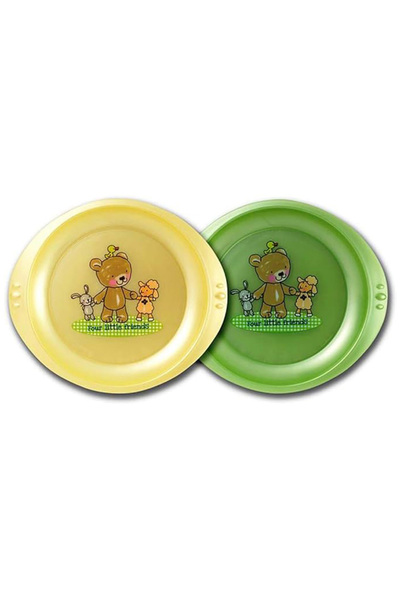 Rotho Babydesign أطباق طعام مسطحة للأطفال بمقابض جانبية سهلة الإمساك، عبوة من...