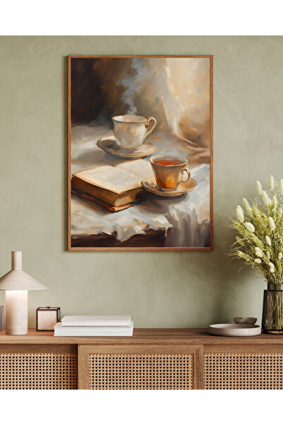 woodhomeworks Tek Parça Salon Ofis Dekor Tablo kış temalı