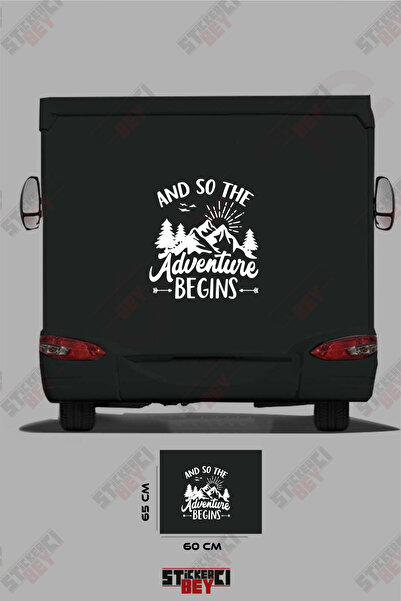 STİCKERCI BEY Adventure Begins Written on the Mountain Image Caravan Sticker ...