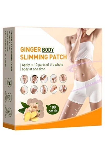 Ginger Acupressure patches, for body shaping with ginger 100 pieces, beige, 3x3cm