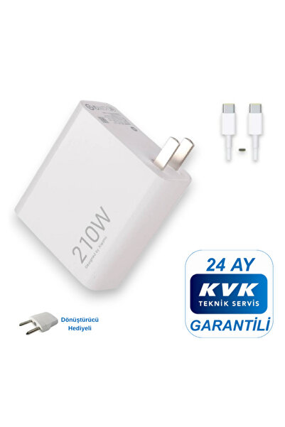 Xiaomi 210 (WATT) Hızlı Şarj Aleti Adaptörü Kablo Seti ( KVK Teknik Servis Garantili )
