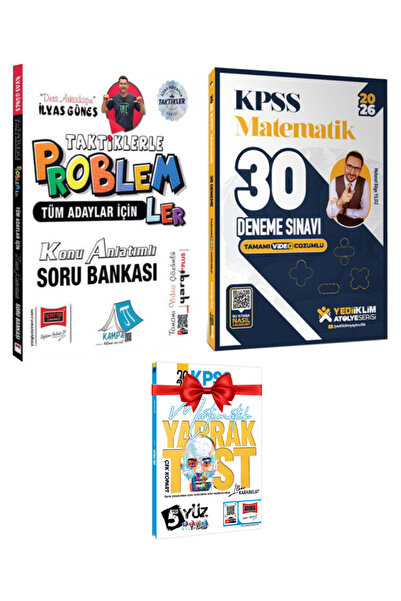 Yediiklim Yayınları Mehmet Bilge Yıldız 2026 KPSS Matematik 30 Deneme Sınavı+...
