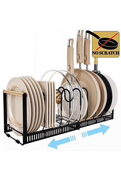 Callena Suport reglabil pentru oale și tigăi cu protecție din cauciuc, 7 sepa...