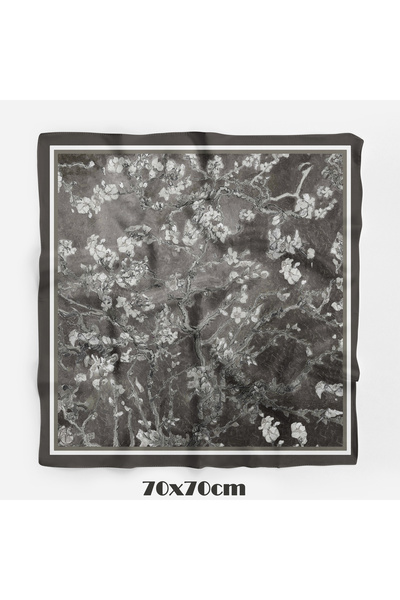 tuaipek GREY BLOSSOM Desen 70*70cm Bandana/Fular