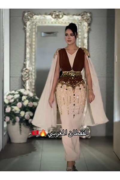 AMAZ ❤️ فستان سهرة "كاب" فخم اللامع مع قصة ضيقة