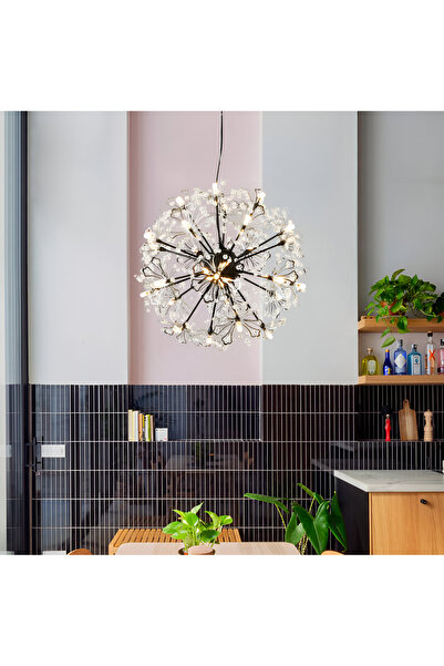 Alista Home Crystal Chandelier PETERHOF Eleganza, 18 x G4, Diameter 49 cm, Black