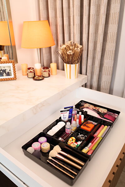 color house مجموعة من 10 منظمات أدراج قابلة للتركيب لتنظيم أدوات التجميل والمجوهرات (بلاستيك صلب)