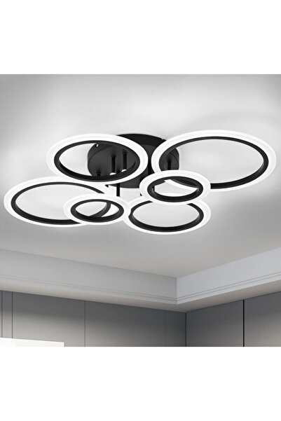 Alista Home BETTY LED Chandelier with Remote 82 W, 6 Rings, Cool/Warm/Neutral...