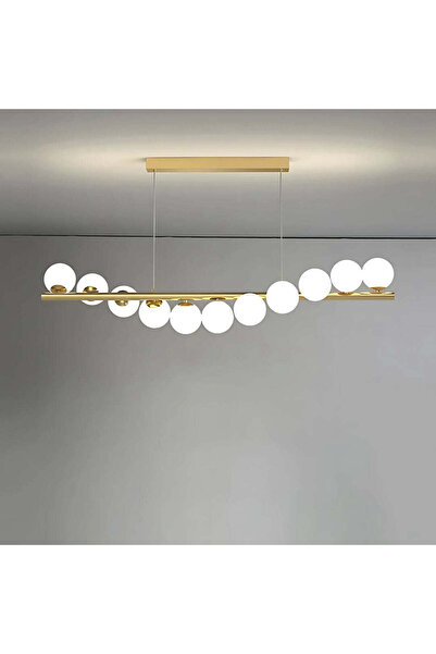 Alista Home LOFT Hall Chandelier, 11 x G9, White Gold, Metal, Adjustable Heig...