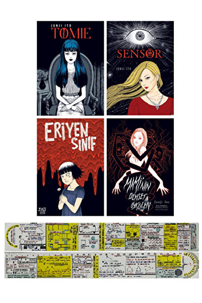 Kayıp Kıta Yayınları Tomie+Sensör+Eriyen Sınıf+Miminin Dehşet Öyküleri 4'lü C...