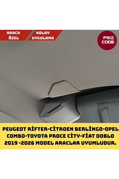 psa code Rifter-Berlingo-Proace-Doblo-Opel Cam Tavanlı Ara Bölme Demiri Kapakları 2 Adet büyük+4 adet küçük