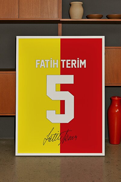 Base Concept Πίνακας αφίσας με υπογραφή Fatih Terim 5 Yellow Red (με πλαίσιο)