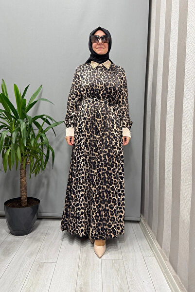 Ghisa Beli Belted Dress Leopard 26Kgselb4925