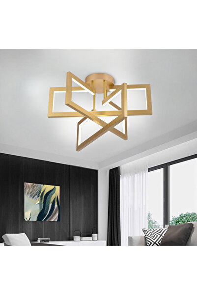 Alista Home Candelabru LED cu telecomandă 71 W, 3 elemente, lumină rece/caldă/neutră, reglabil intensitate, auriu