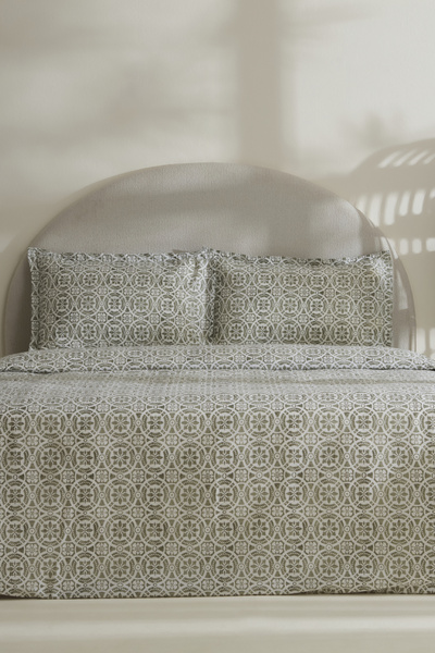 Karaca Home Set cuvertură de pilota Lea Green Double 100% bumbac