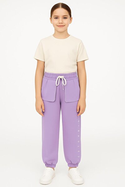 RAPAPA Φούτερ για κορίτσια με oversized τσέπες –Λιλά-7374