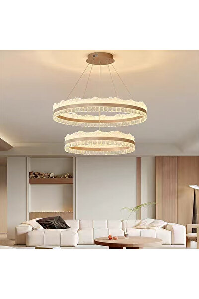 Alista Home Κρεμαστός πολυέλαιος LED NIVALIS με τηλεχειριστήριο, 126W, με ρύθμιση έντασης, ρυθμιζόμενο ύψος, χρυσό