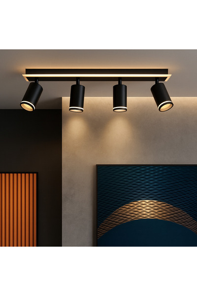 Alista Home LED Chandelier Ellen 46 W Cold/Warm/Neutral Adjustable Spotlight Acrylic and Metal Black