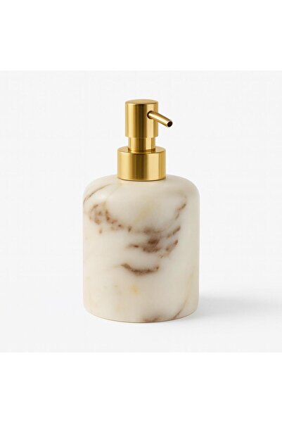 Modestmar Doğal menekşe mermer sıvı sabunluk - Gold pompalı