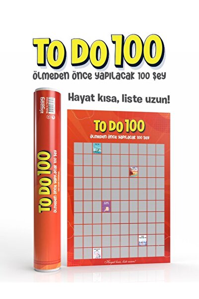 Chocuk To Do 100 | Ölmeden Önce Yapılacak 100 Şey | Özel Kazı Kazan Poster Yı...