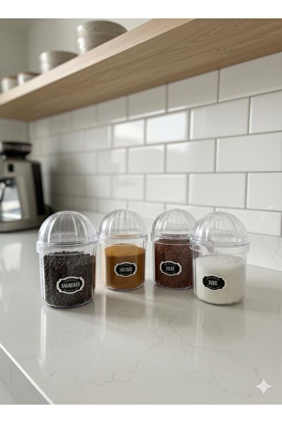 AMİSOS وعاء توابل كريستالي مع 4 ملاعق