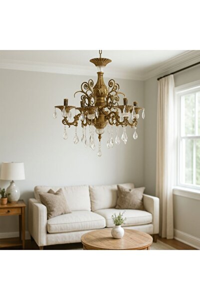 Alista Home Πολυέλαιος SANSSOUCI Magno Crystal, 6 x E14, Διάμετρος 60 cm, Αντ...