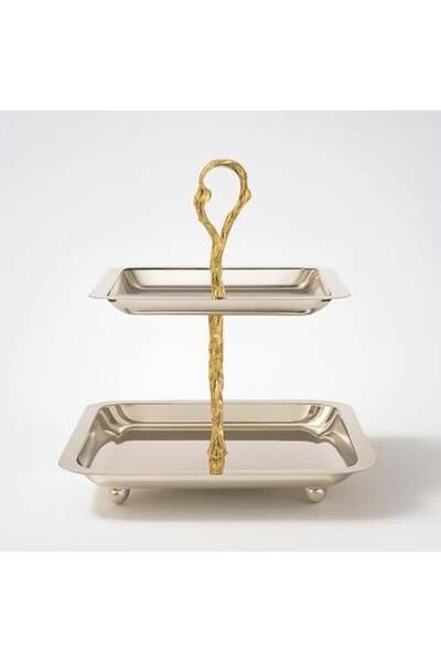 Generic Elegant Two-Tier Serving Stand — A Luxurious Touch for Your Hospitality