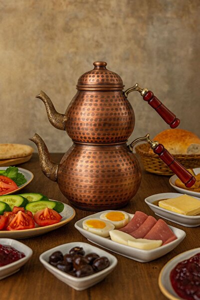Tanrıkulu Bakırcılık Copper Antique Hand Forged Teapot