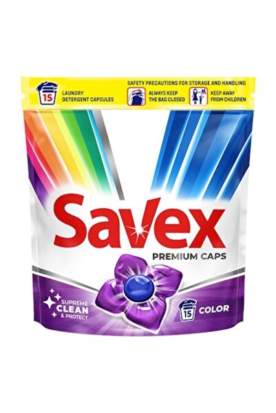 SAVEX Capsule detergent de rufe Super Caps Color, 15 capsule