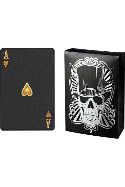 FG KONNİCHİWA Black Skull Playing Card Plastic Waterproof Playing Card