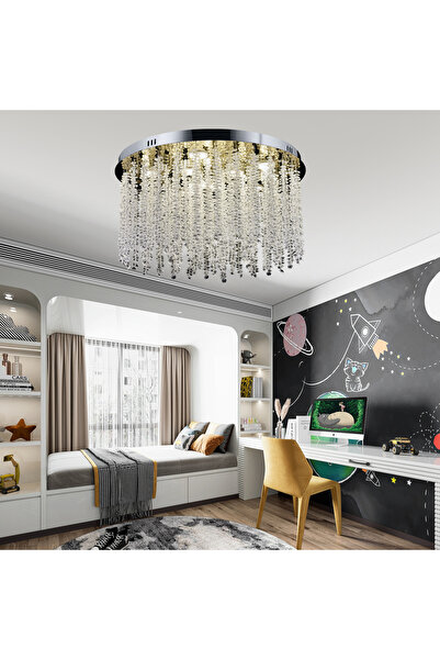 Alista Home LED Crystal Chandelier LLC 215/400 WH Round, 22 W, Cool/Warm/Neut...