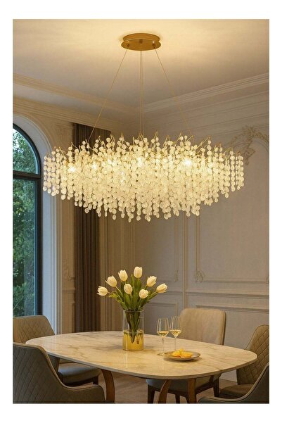 qwell ثريا كريستالية جليدية عصرية