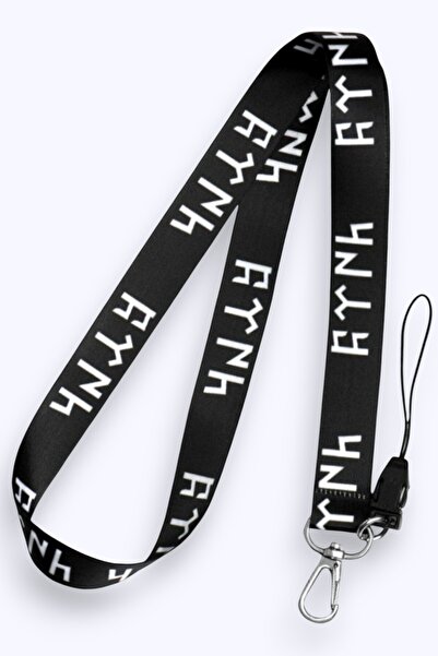 MİLLENEX Göktürkçe Türk Patch Telefon Askı Yaka Kartı Boyun Askısı Askı İpi B...