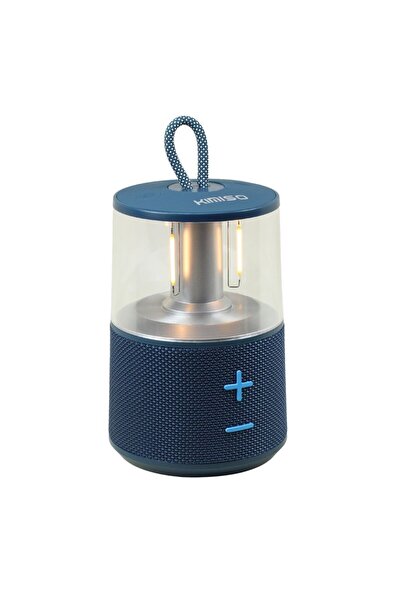 KİMİSO The KMS-265 portable wireless speaker combines a Bluetooth speaker, an LED camping light, and an 1800mAh battery.