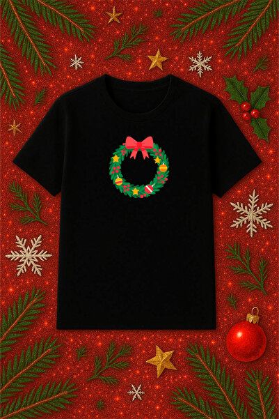 SVART WEAR Μπλουζάκι με θέμα την Πρωτοχρονιά oversized Χριστουγεννιάτικο μπλο...