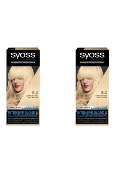 Syoss Pachet x2 vopsea de păr permanentă Color Baseline 13-0 Ultra Lightener, 115 ml