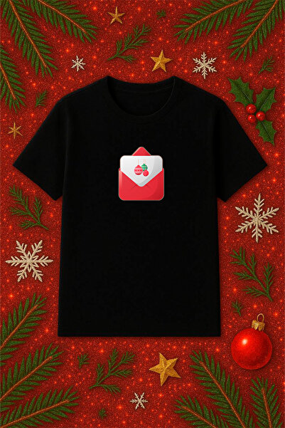 SVART WEAR Μπλουζάκι με θέμα την Πρωτοχρονιά oversized Χριστουγεννιάτικο μπλο...