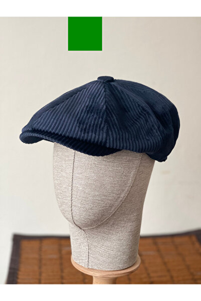 Rupen Kraft Winter Velvet English Cap Peaky Blinders Model Men's Cap Draped Velvet Cap