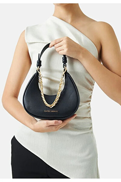 Catwins Γυναικεία τσάντα χειρός και ώμου με αξεσουάρ μαύρης αλυσίδας