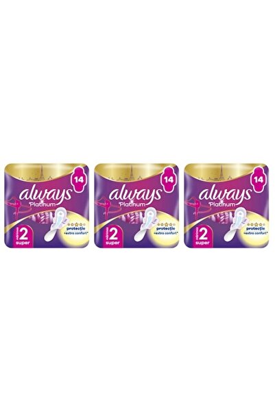 Always Set de tampoane Platinum 3 x 14 - Super absorbție, confort, protecție ...