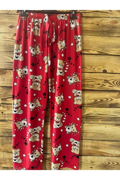 Sima Butik Women's Suede Red Pajamas
