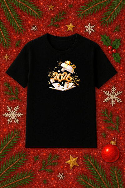 SVART WEAR Μπλουζάκι με θέμα την Πρωτοχρονιά oversized Χριστουγεννιάτικο μπλο...