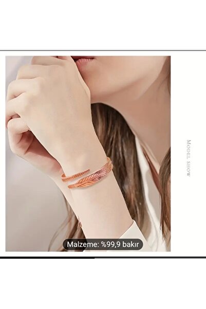 ORGANICYOU Putian Feathered Elegant Copper Bracelet |   Perfect for Daily Use...