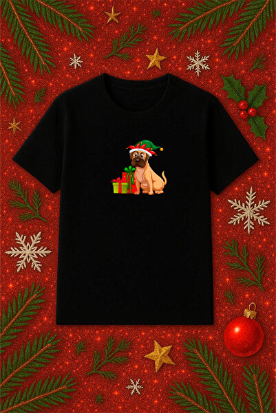 SVART WEAR Μπλουζάκι με θέμα την Πρωτοχρονιά oversized Χριστουγεννιάτικο μπλο...