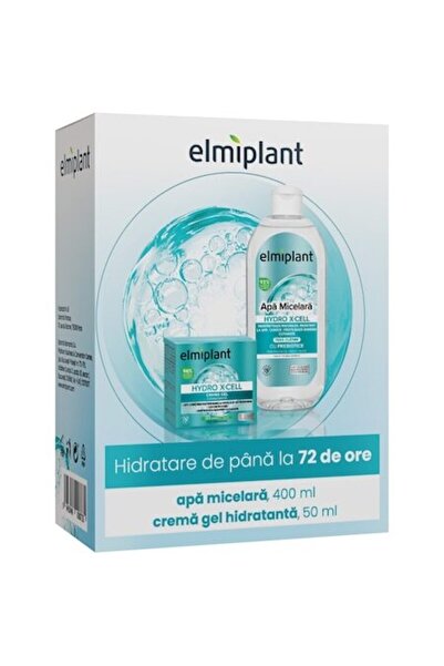 ELMIPLANT Set cadou Hydro X-Cell: Cremă de zi 50 ml + Apă micelară 400 ml