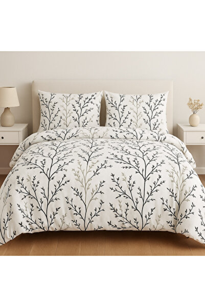 Loova طقم غطاء لحاف من القطن الخام 100%، مقاس مزدوج، يتضمن غطاء لحاف + ملاءة ...